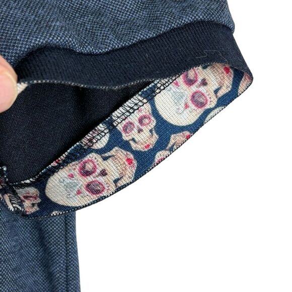 Guide London Smart Polo Blue Shirt Sz XL Hidden Skull Print - Picture 6 of 15